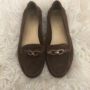 COACH Fortunata Suede Java Brown Loafers - 10